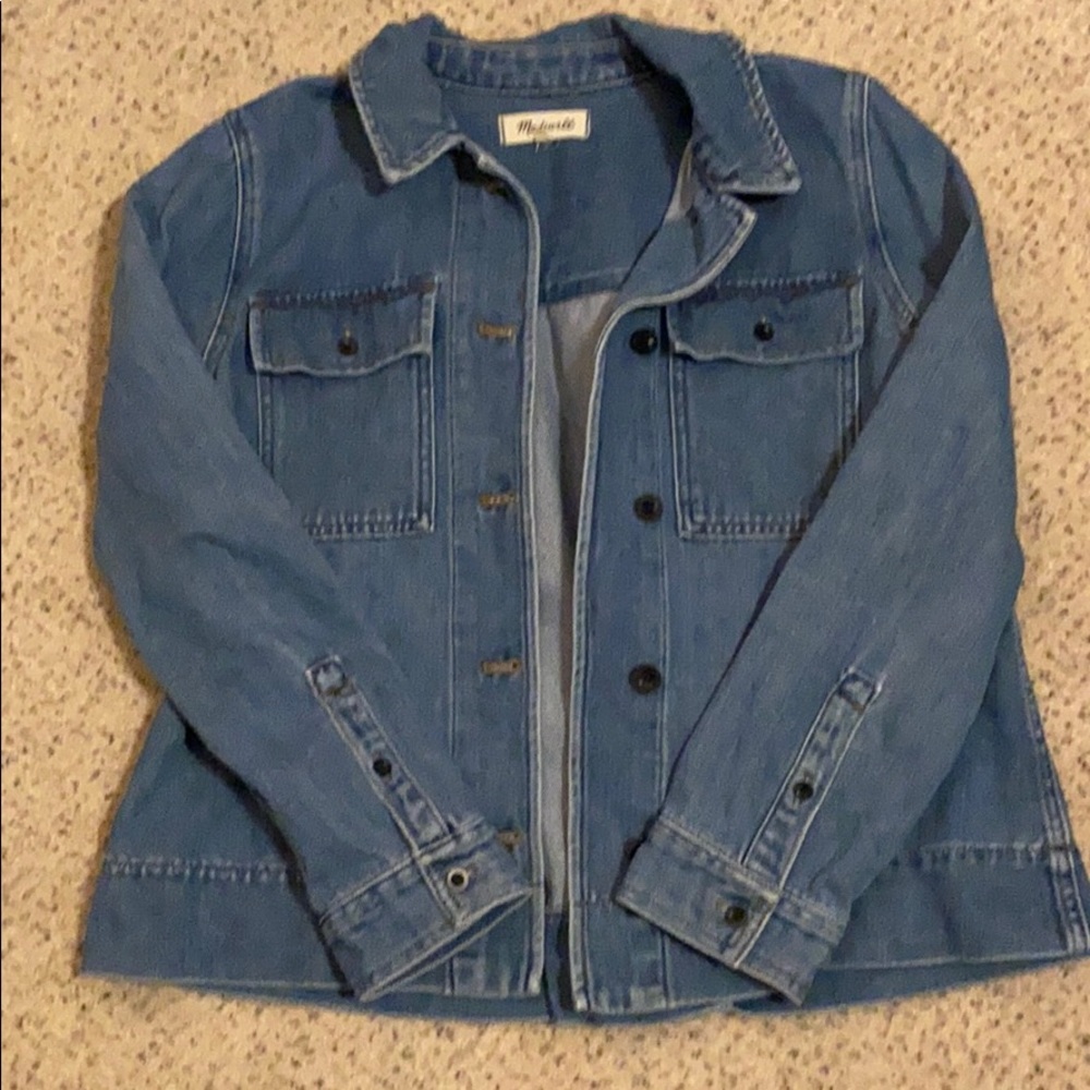 Thick Collared Denim Top